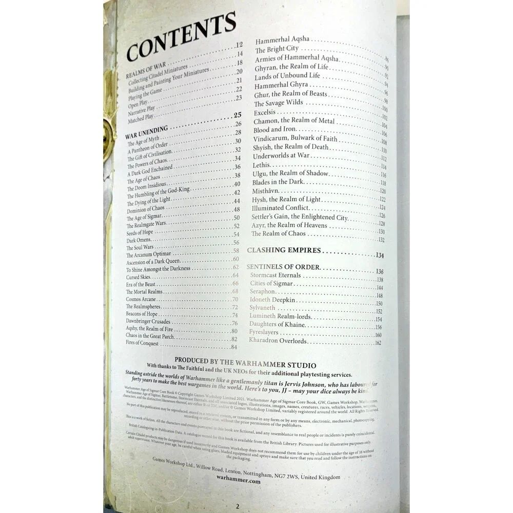 Warhammer Age of Sigmar Core Rule Book 3rd Edition Hardback